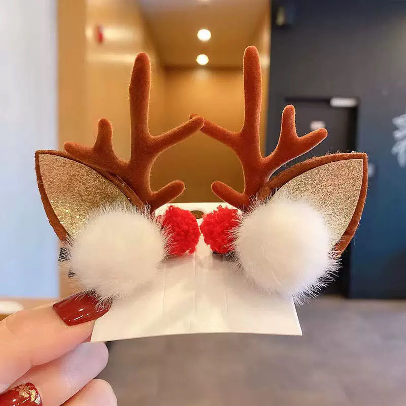 Novo 1 par grampo de cabelo mulher acessórios de vestuário 3 estilos veado antler festival hairpin ornamentos bonito meninas presente headwear berloque