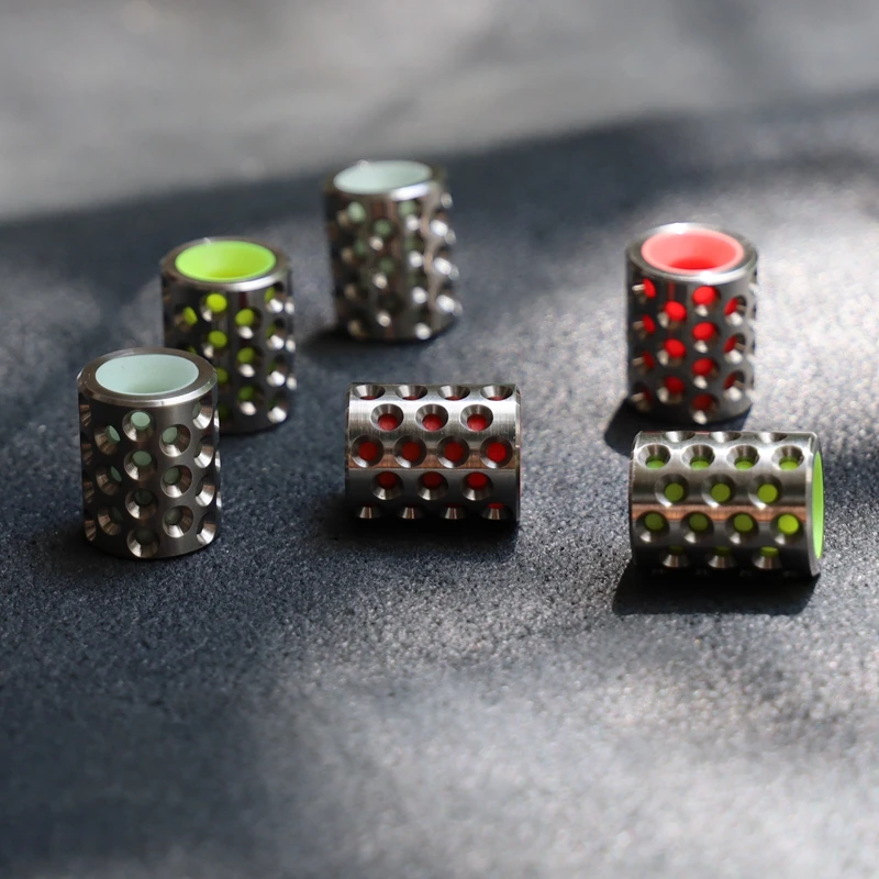 Cuentas de aleación de titanio EDC, colgante, Paracord, decoraciones para exteriores, equipo de Camping, herramientas EDC