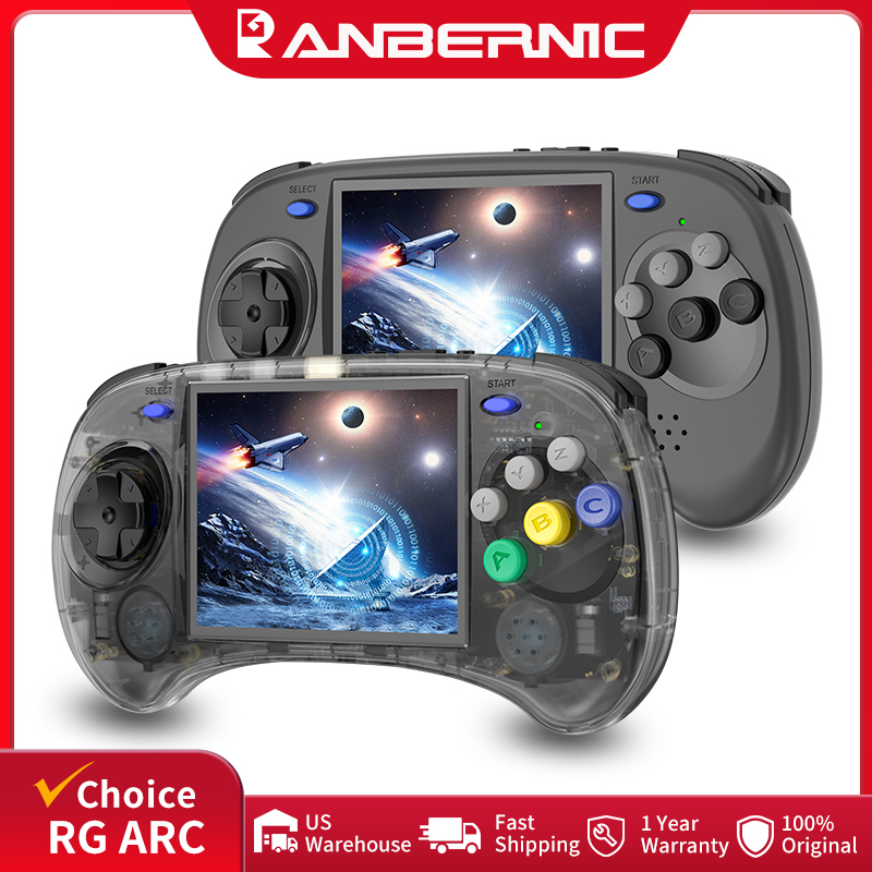ANBERNIC RG ARC-S/RG ARC-D Retro przenośna konsola do gier 4.0 "sześć z guzikami wzorem konsola do gier wsparcie przewodowy uchwyt HD-kompatybilny