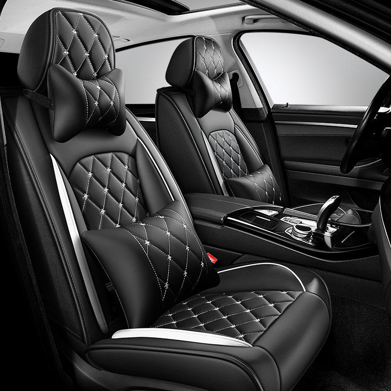 Sarung Jok Mobil Universal 5 Kursi untuk CHRYSLER Semua Model 300C 200 Grand Voyager Pacifica Aksesoris Mobil Kulit PU