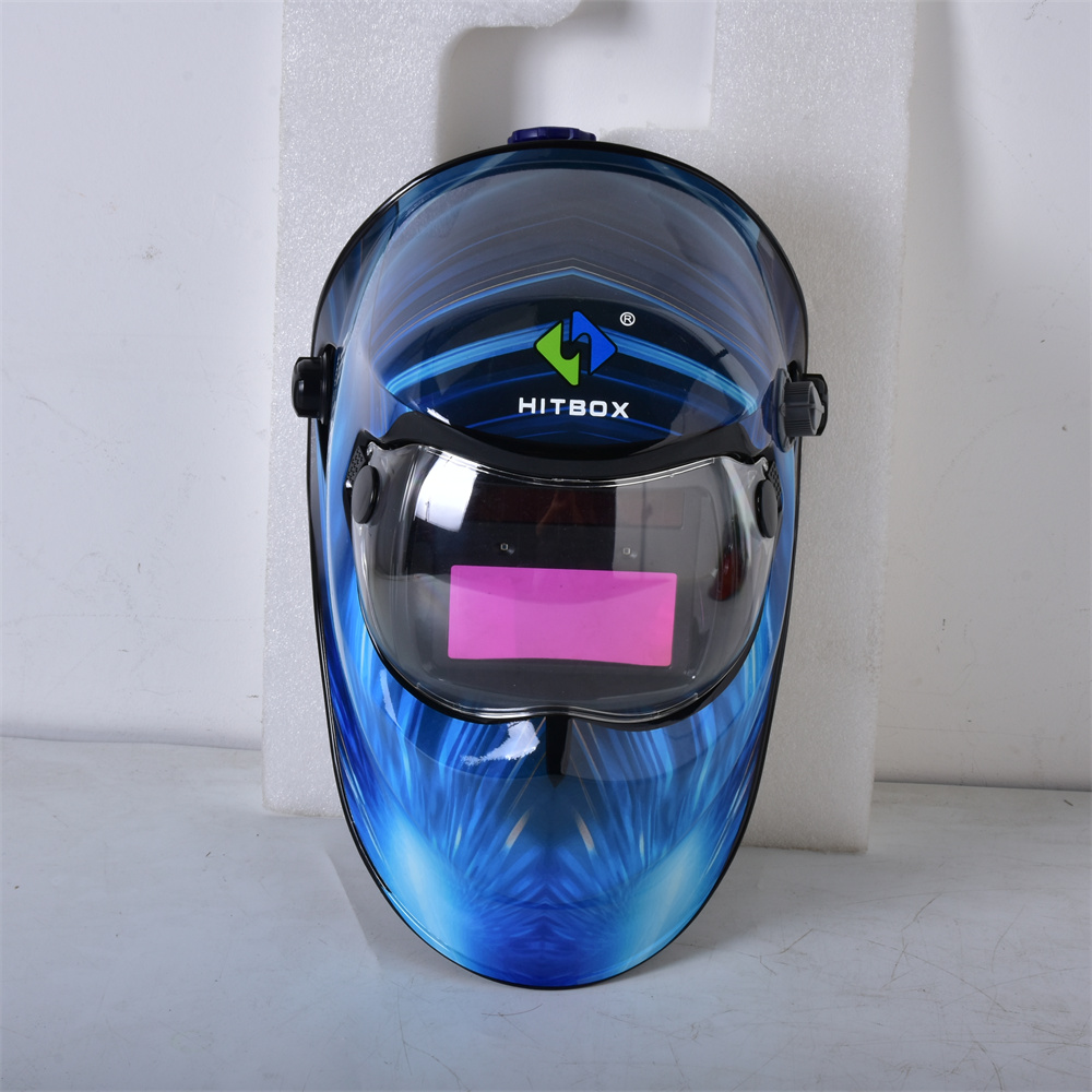 Capacete de Soldagem HITBOX, Auto Escurecimento, Grande Tela de Visualização, Capa True Color, Lítio Solar, DIN4/5-9-13, DIN1, 1, 1/2, 1/2