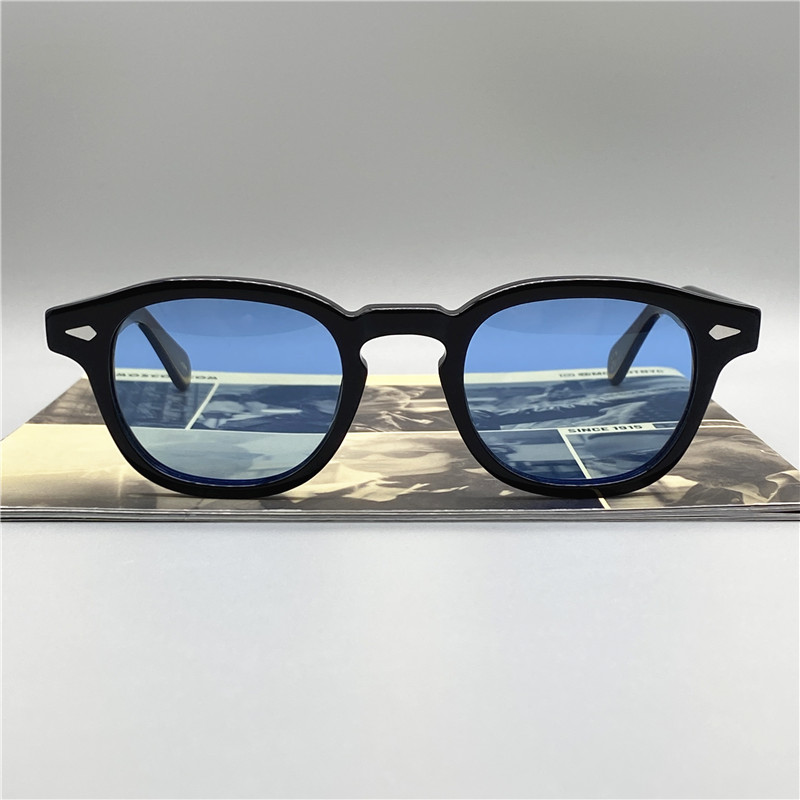 Johnny Depp Lemtosh lunettes de soleil polarisées pour hommes et femmes luxe rétro mode acétate cadre bleu lunettes de Vision nocturne