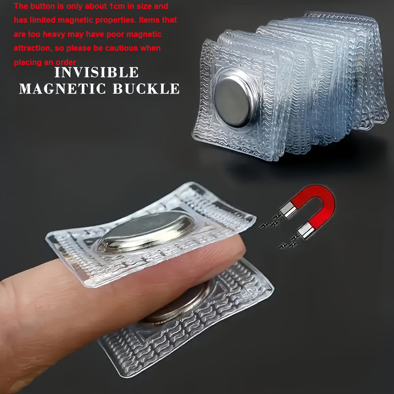 Paquete de 10 cierres magnéticos invisibles, botones de costura de metal de 0,99 cm para ropa y bolsos