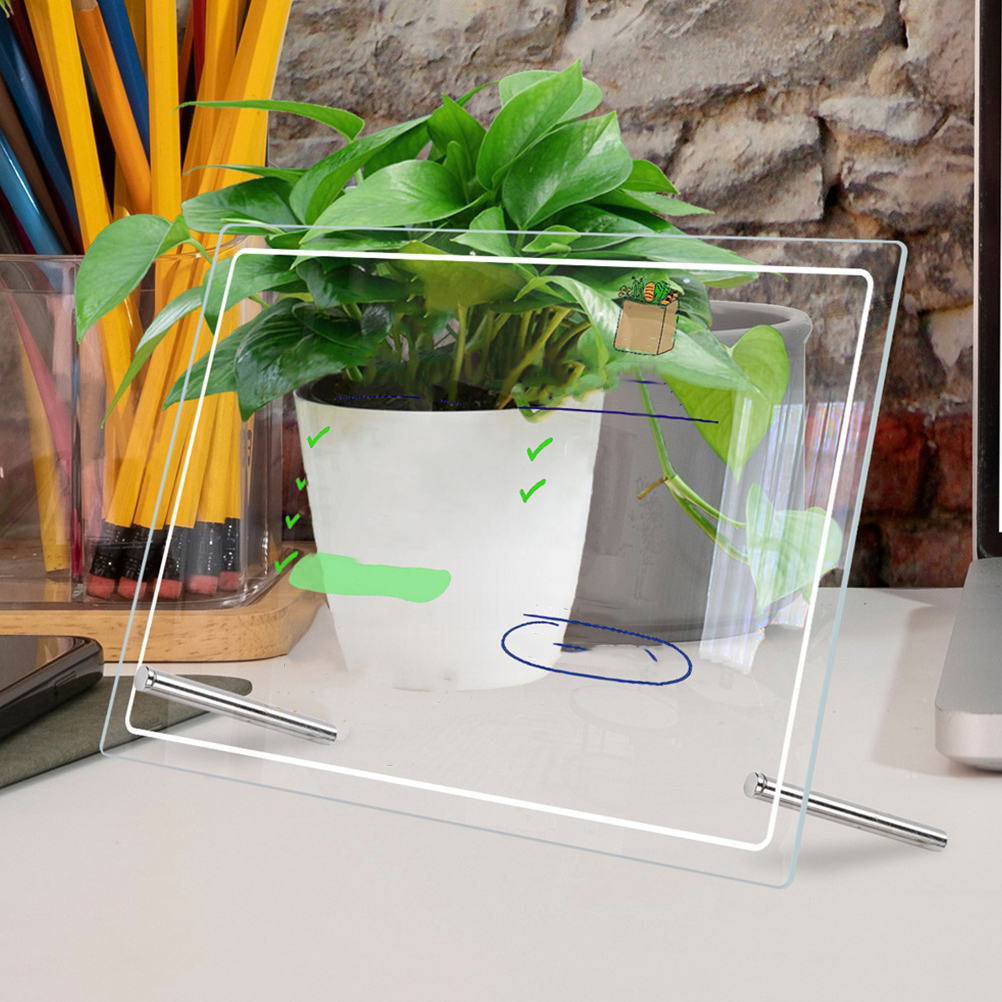 1 Set Desk Writing Board Acrylic Memo Board Transparent Dry Erase Board Desktop Whiteboard Office Supplies Presentation