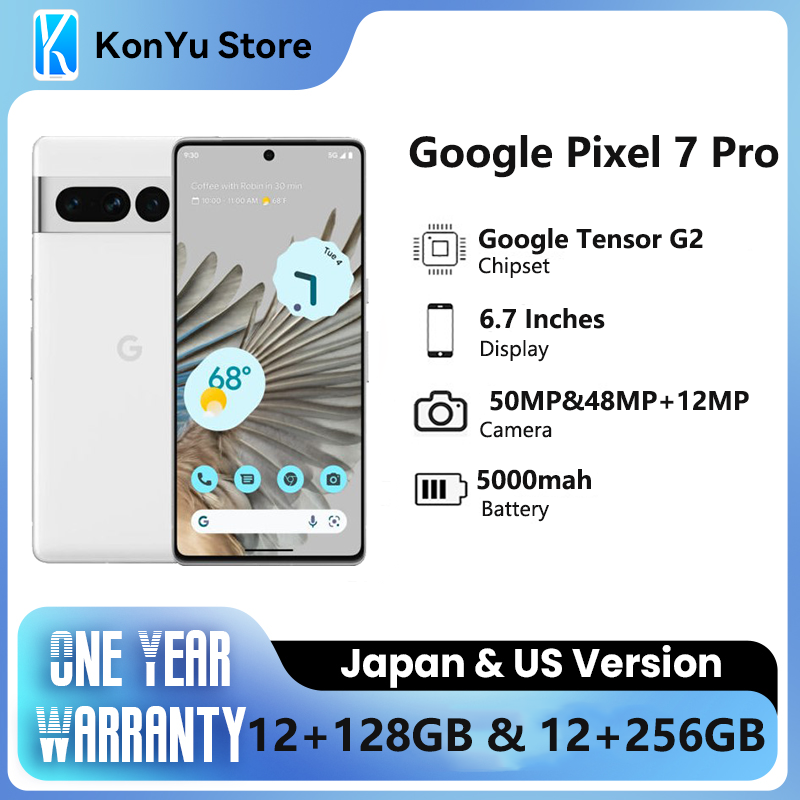 Google Pixel 7 Pro 5Gสมาร์ทโฟน12GB RAM 128GB/256GB ROM 6.7 "120HZ OLED NFC Android 13 IP68ฝุ่น/โทรศัพท์กันน้ํา