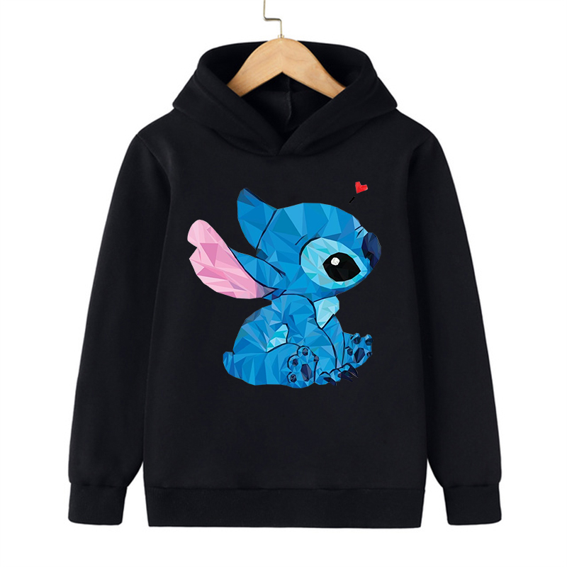 Sudadera con capucha de Stitch de Disney de los años 90 para niños, sudadera de dibujos animados para chico, niña y niño, sudadera de Lilo y Stitch, ropa informal para bebé