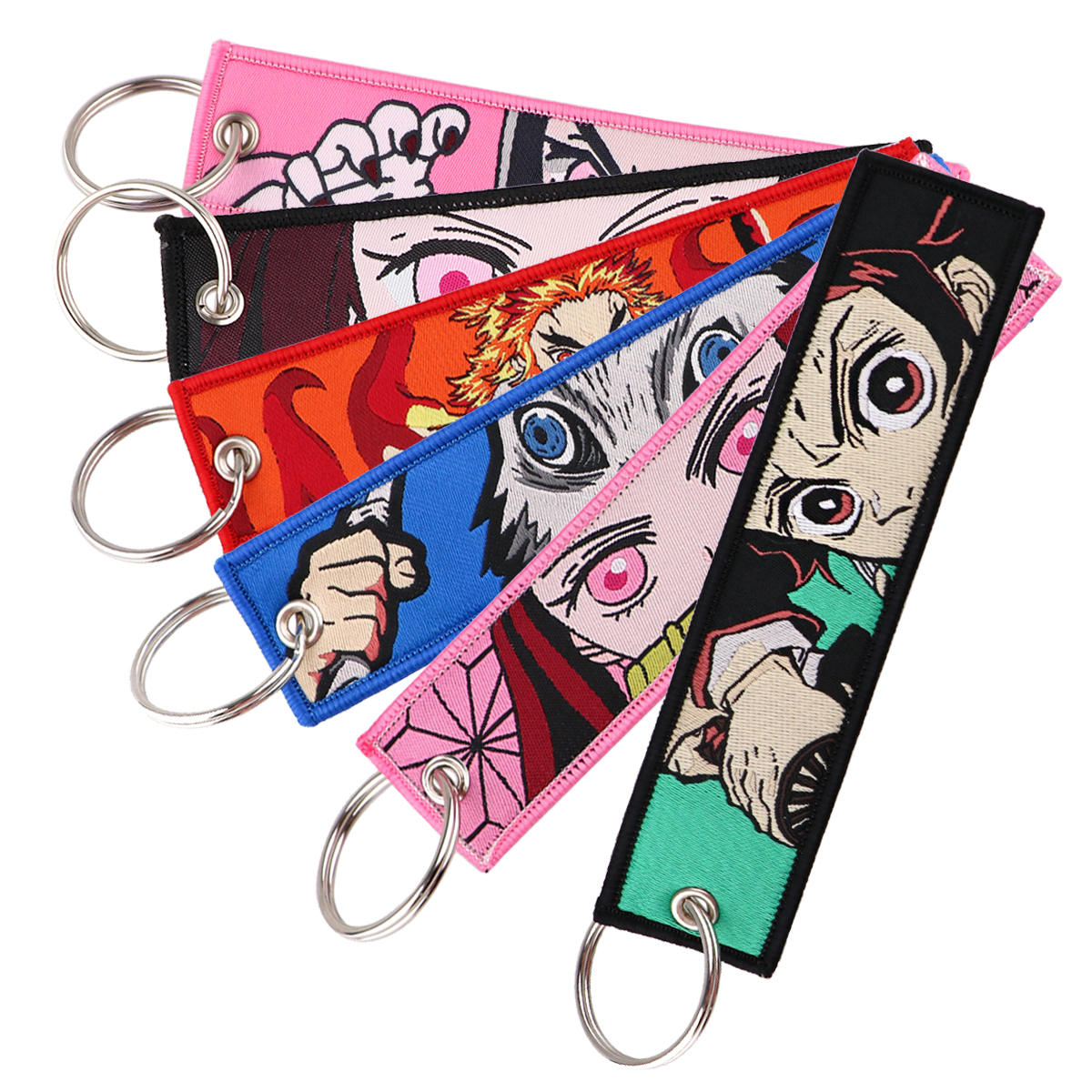 Anime Schlüsselanhänger Geschenke Stickerei Schlüsselanhänger Schlüsselanhänger für Motorräder und Autos Schlüsselanhänger Schlüsselanhänger Zubehör