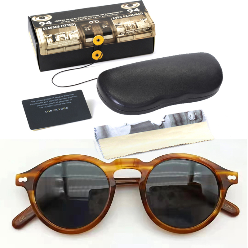 Johnny Depp Occhiali da sole polarizzati Uomo Lemtosh Occhiali da sole Donna Luxury Brand Occhiali da vista rotondi con montatura in acetato vintage