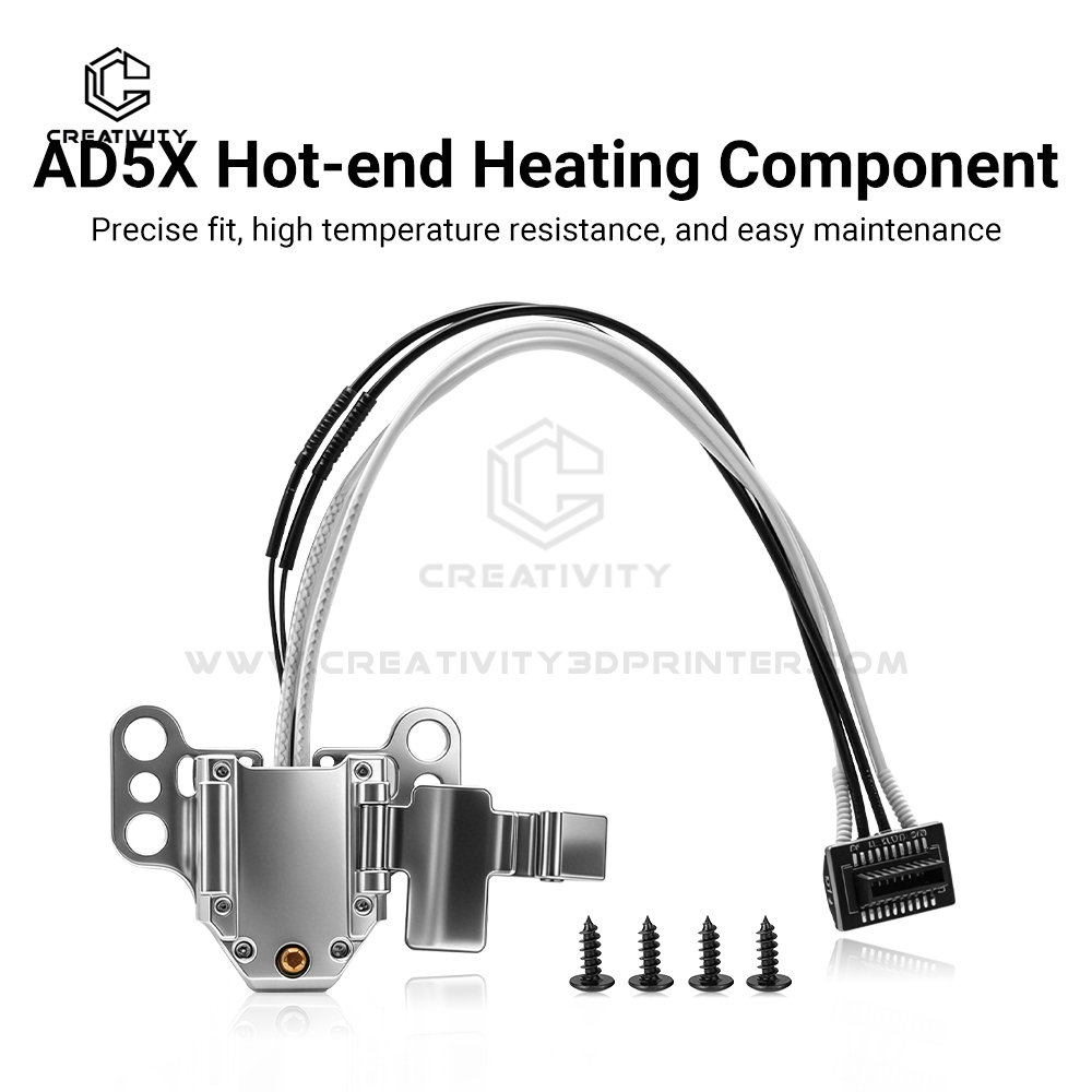 ชุดอุปกรณ์ทำความร้อน AD5X สำหรับเครื่องพิมพ์ Flashforge AD5X พร้อมฮีตเตอร์ คาร์ทริดจ์ เทอร์มิสเตอร์ และเซ็นเซอร์วัดอุณหภูมิ
