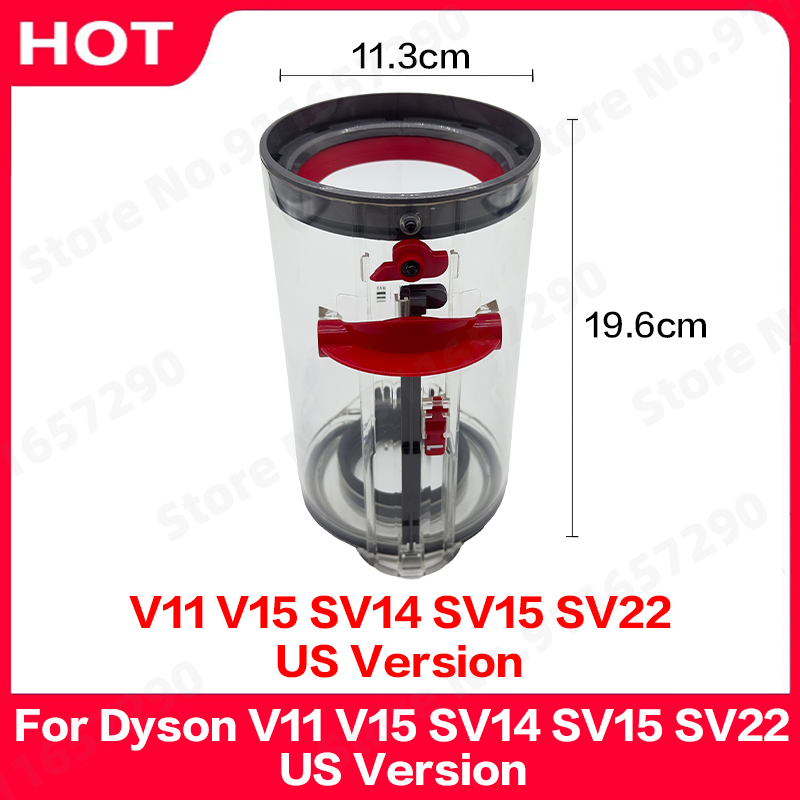 Pezzi di ricambio per contenitore della polvere per Dyson V11 V15 SV14 SV15 SV22 Secchio per la polvere ordless Aspirapolvere Gruppo contenitore grande/Accessori per tazze sporche