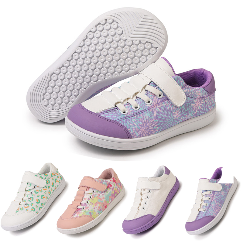 Neue rutschfeste, atmungsaktive Kinderschuhe in breiter Version, minimalistische Sportschuhe für Jungen und Mädchen, mit minimalem Tragen und Reißen