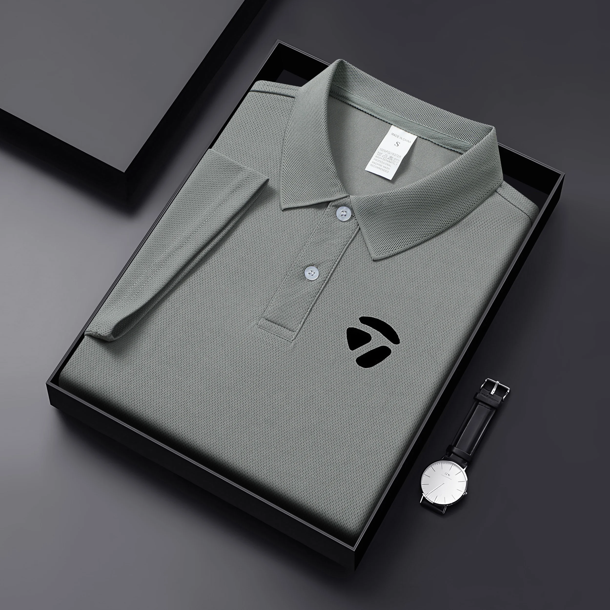 2026 Nieuwe zomerstijl casual T-shirt voor heren, sneldrogend golfshirt met korte mouwen, hoogwaardige grote maten