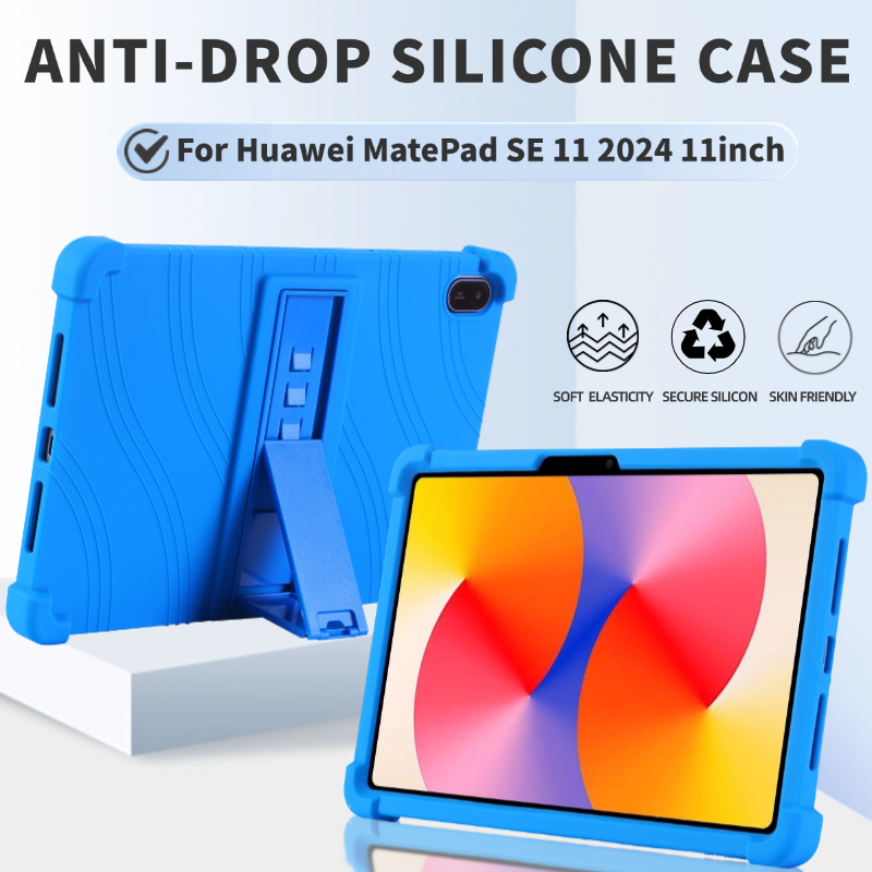 Dla Huawei MatePad SE 11 2024 11-calowa podpórka płaszcz odporna na wstrząsy pokrywa AGS6-W00 AGS6-W10 miękka silikonowa podstawka powłoka ochronna