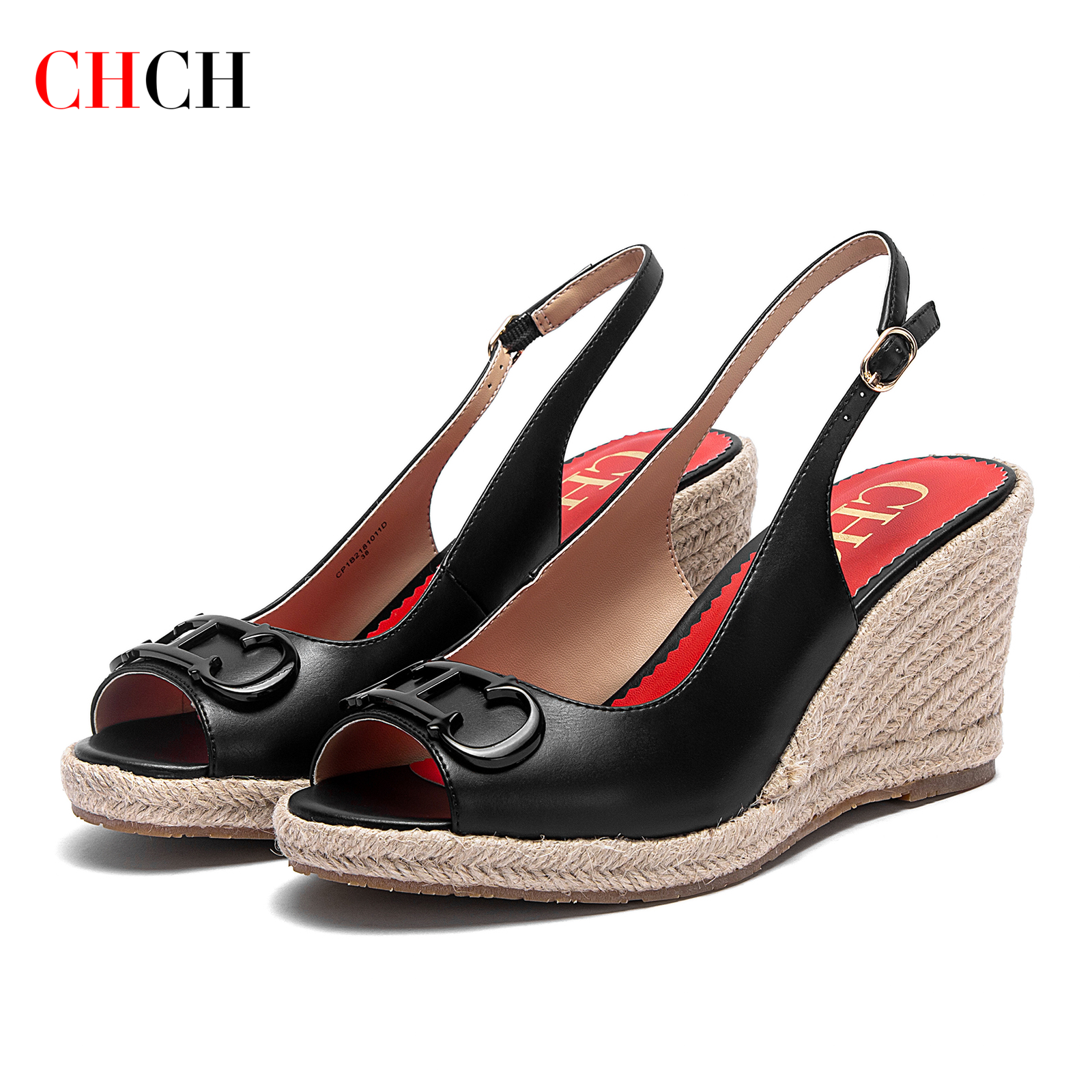 CHCH Sandali da donna Estate Nuova zeppa Bocca di pesce Tacco alto Punta aperta Piattaforma Scarpe formali estive 8,5 cm