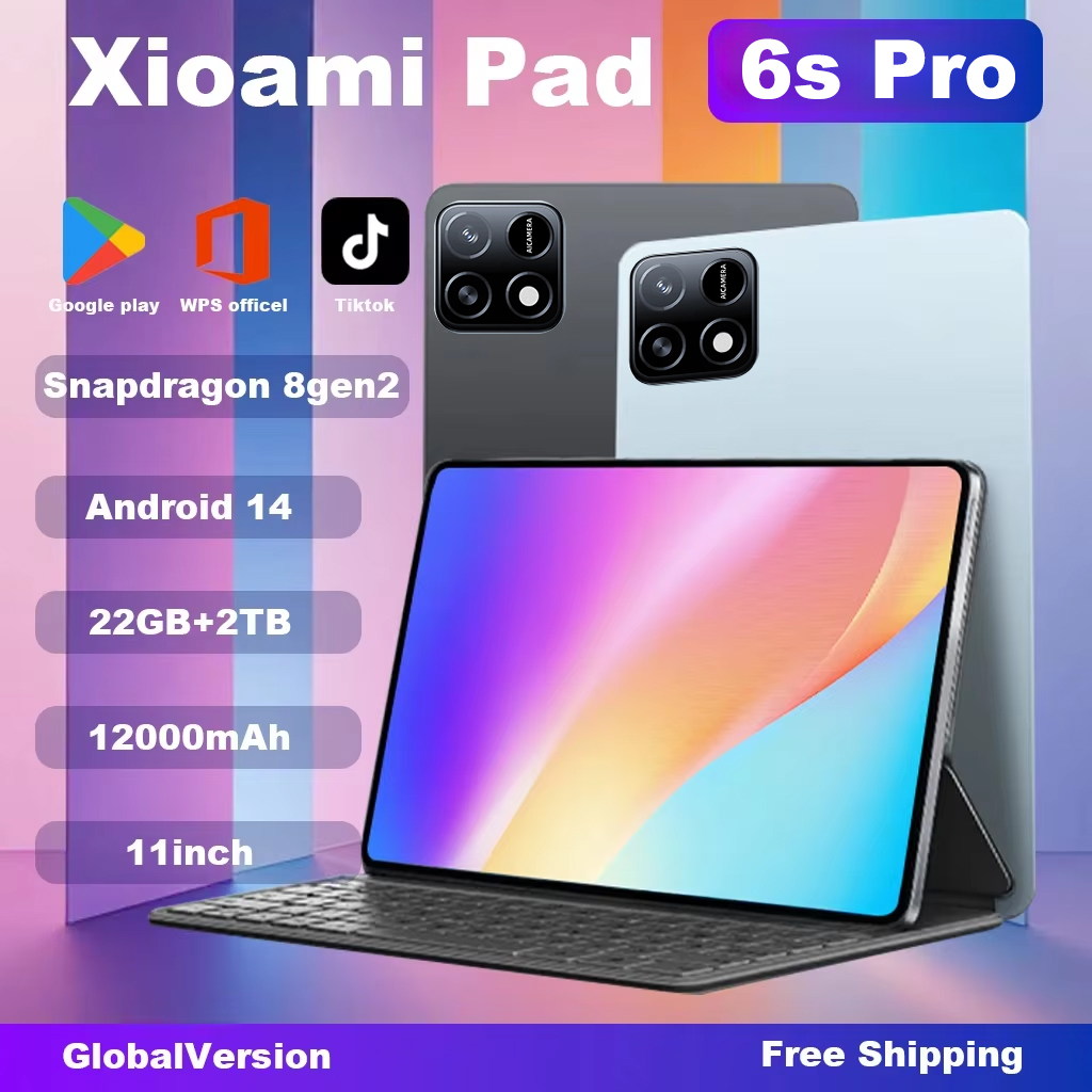 2024 Global Version Original Xioami Pad 6S Pro Tablet 11inch HD 4K Android 14 22GB+2TB 12000mAh 5G Dual SIM WiFi GPS Tablet PC