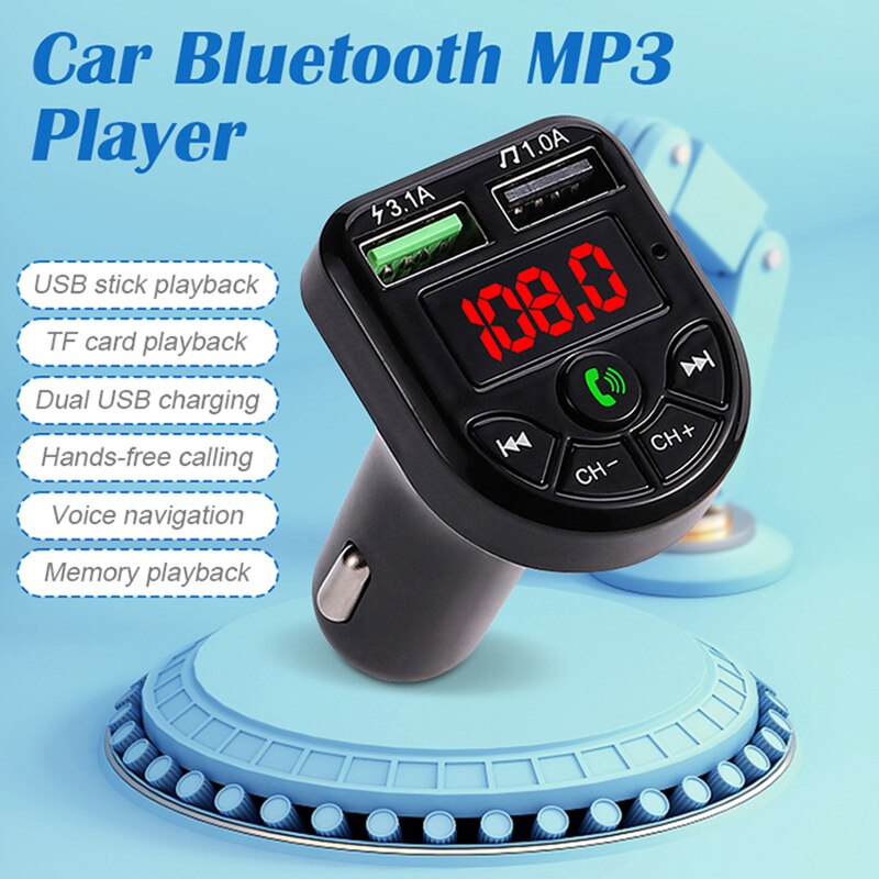 자동차 블루투스 Mp3 연결 충전기 음악 플레이어 다기능 자동차 블루투스 수신기 모바일 핸즈프리 음성 탐색