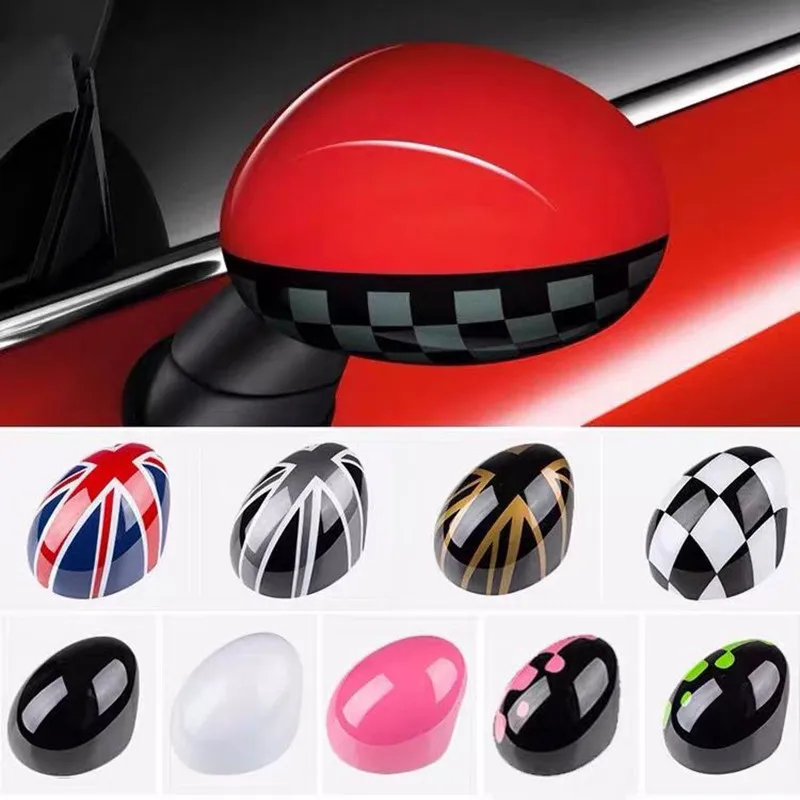 For Mini Cooper R50 R52 R53 Lefthand Drive Sticker Plastic 2pcs Rearview Side Mirror Cover Caps Protective Shell