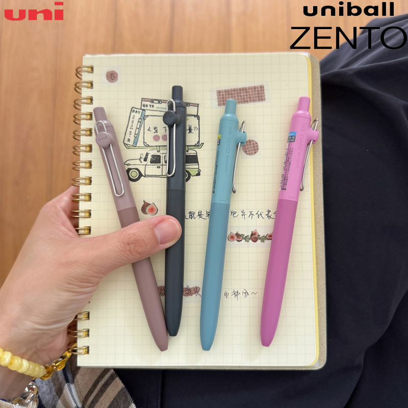 Японские гелевые ручки серии Uniball ZENTO, различные цвета, 0,5/0,38 мм, тонкие точки, ультра черные, гладкие, для ведения журналов и заметок