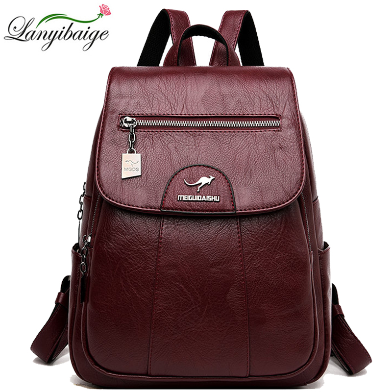 Sacs à dos en cuir pour femmes, sac à dos Vintage de bonne qualité pour filles, sac d'école de voyage, nouvelle collection 2024