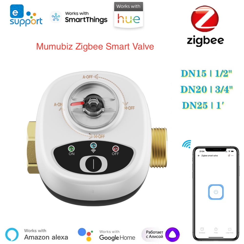 Contrôleur de vanne intelligent Zigbee EWelink DN15/DN20/DN25, vanne à bille, commande à distance par application, étanche IP65, compatible avec Alexa