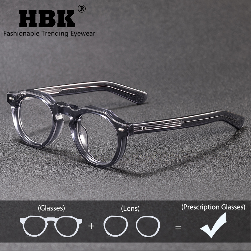 Okulary korekcyjne damskie HBK Fashion, proste, wysokiej jakości, z octanu, owalne oprawki, okulary optyczne damskie, okulary damskie z filtrem światła niebieskiego.