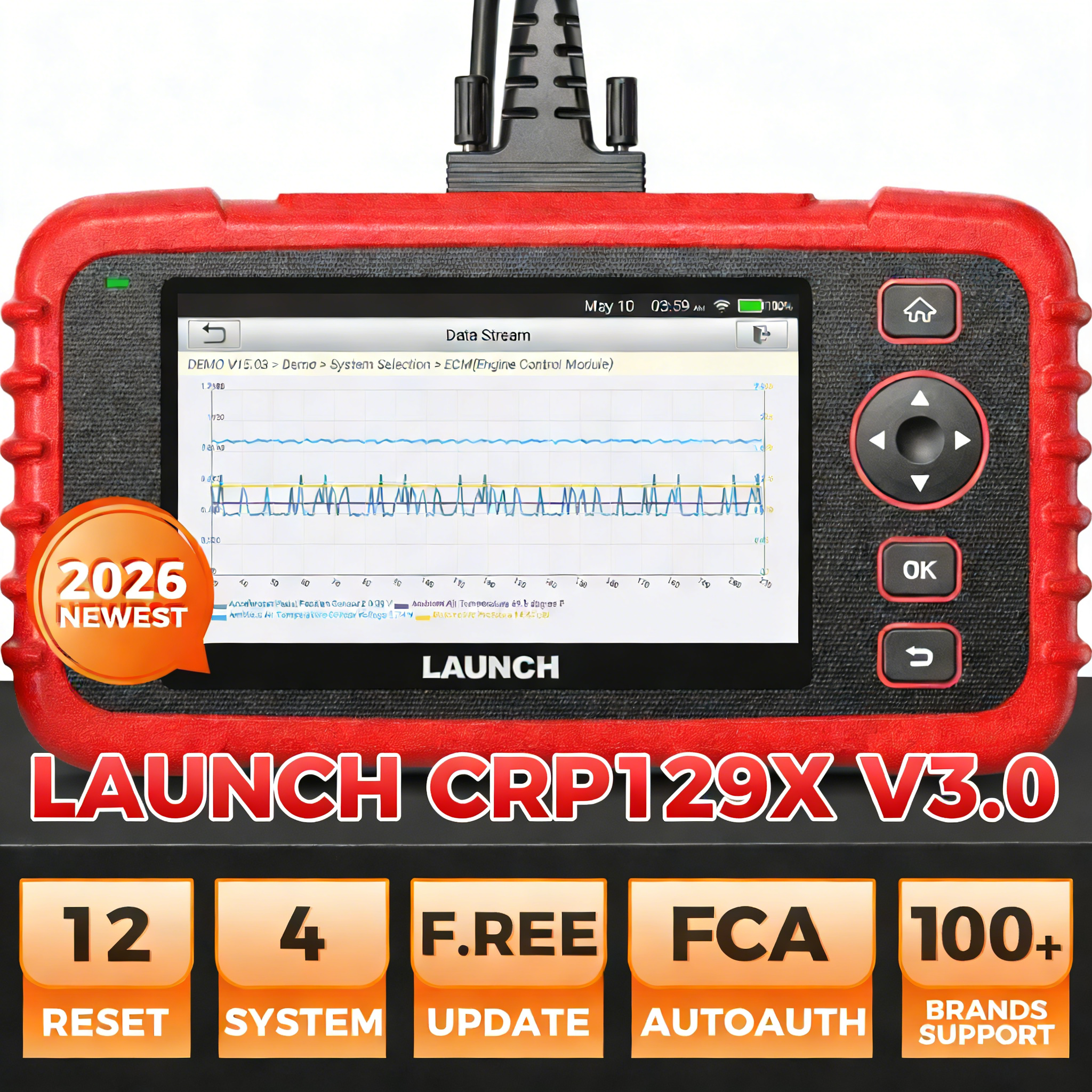 Narzędzia diagnostyczne LAUNCH X431 CRP129X V3.0, skaner OBDII CRP129X V2.0, profesjonalny skaner samochodowy, skaner diagnostyczny.