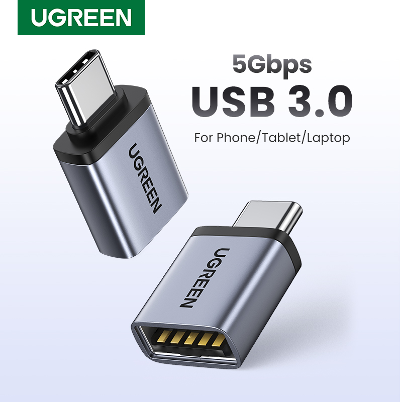 UGREEN USB 3,0 OTG адаптер Тип C к USB адаптер Женский конвертер Thunderbolt 3 для Macbook pro Air Xiaomi Samsung S20 S10 OTG