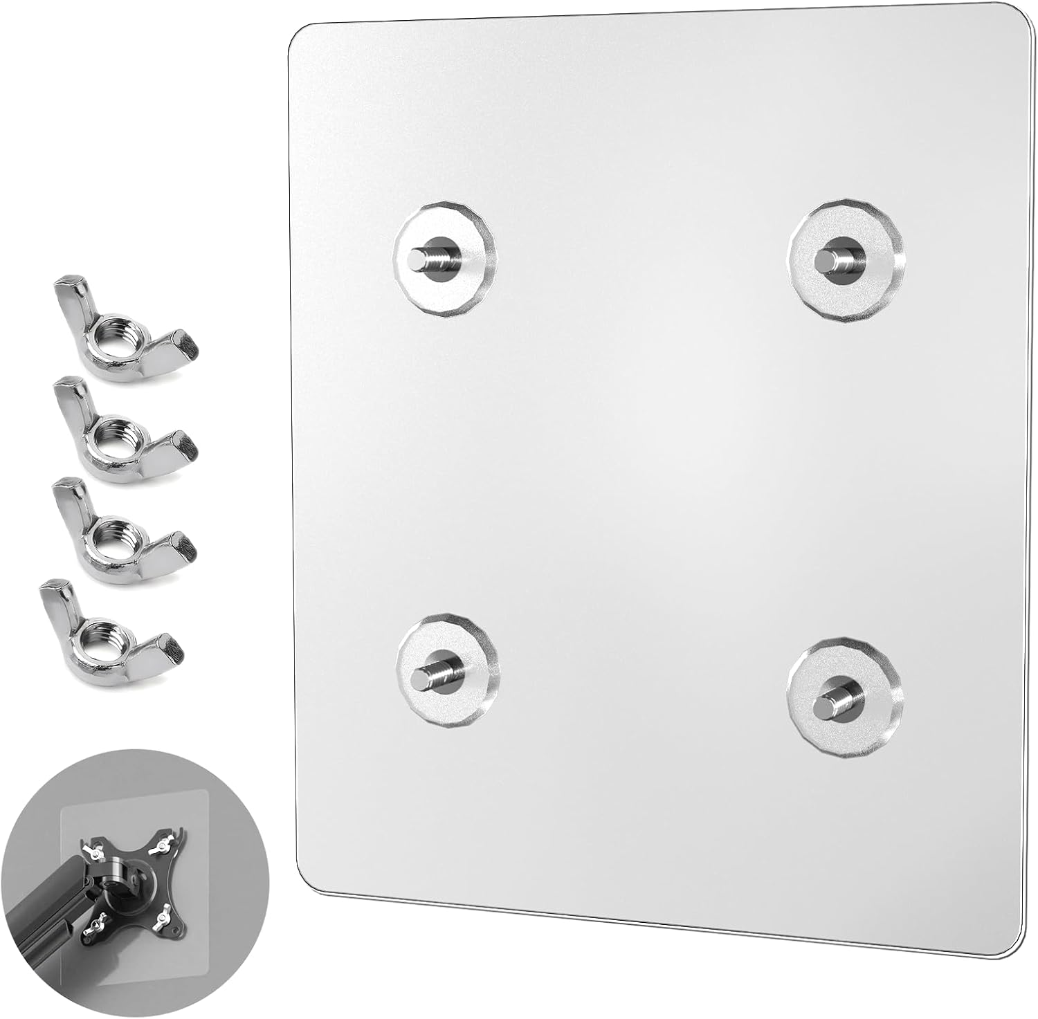 Cinta adhesiva para escritorio, soporte para Monitor LCD LED, extensión de brazo, adaptador VESA, soporte de fijación, soporte de pantalla sin orificio de montaje, 1 ud.
