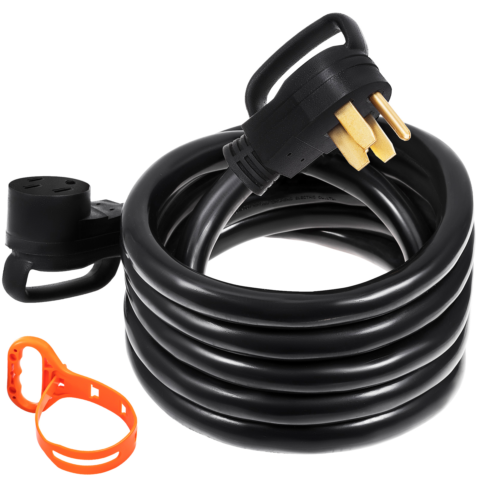 SucceBuy Kabel Ekstensi RV 25FT 36FT 50FT 50Amp dengan Steker N14-50, Kabel Daya Tembaga untuk Penggunaan Trailer, Motorhome, dan Camper