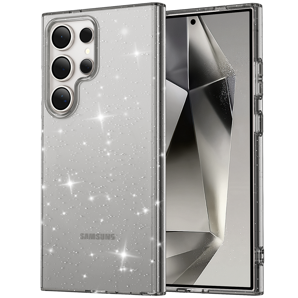 Glitter Transparante Acryl Stootvaste Telefoonhoes Voor Samsung S26 S25 S24 Ultra S23 S22 Plus A55 A35 A15 A54 A34 A53 Harde Cover