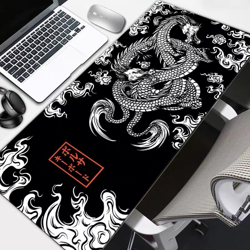 Japanse Draak Grote Gaming Muismat XXL Toetsenbord Gamer Muismat op De Tafel Snelheid Bureau Mat Anime 900x400 700X300 Muis Matten
