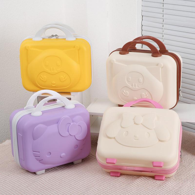 サンリオ化粧品ケースかわいいスーツケース 14 インチアニメかわいいスーツケースポータブル機内持ち込みスーツケースコンパニオンギフトボックス収納ボックス