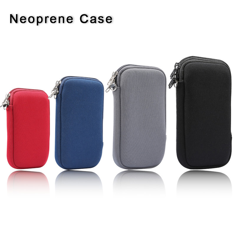 Borsa universale per telefono in neoprene per iPhone 15 14 13 12 Pro Max Samsung Xiaomi Cavo dati USB Carica tesoro Borsa di stoccaggio antiurto