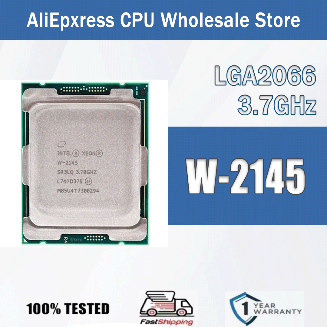 Intel Xeon W-2145 14nm 8 Cores 16 Threads 3.7GHz 11MB 140W W 2145 Computer CPU Processor Serverpakket LGA2066