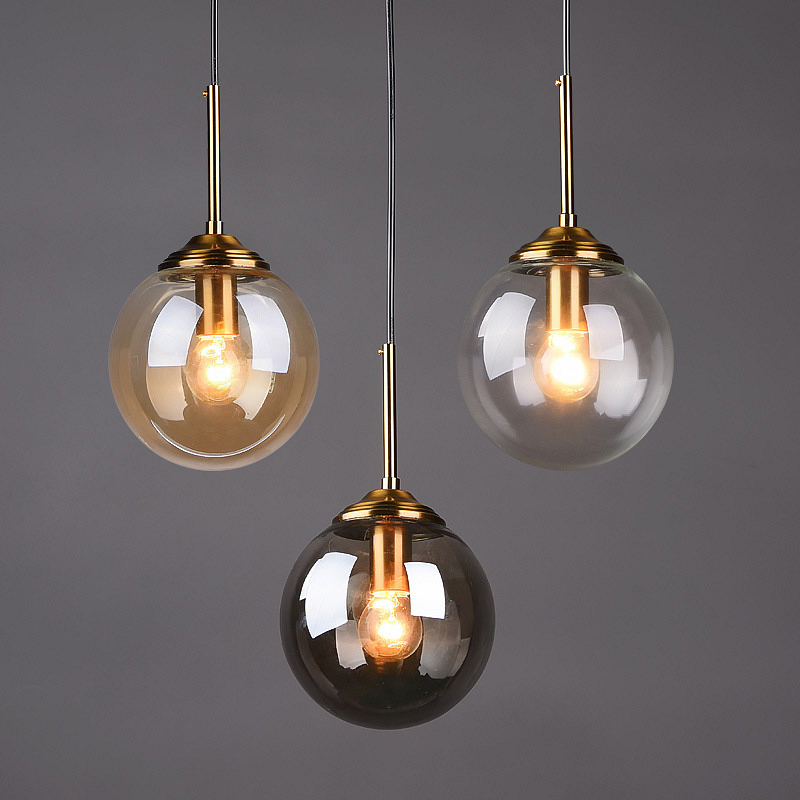 Candelabro de Metal de lujo moderno, lámpara colgante de cristal LED creativa nórdica para sala de estar, comedor, mesita de noche, lámpara colgante pequeña Simple
