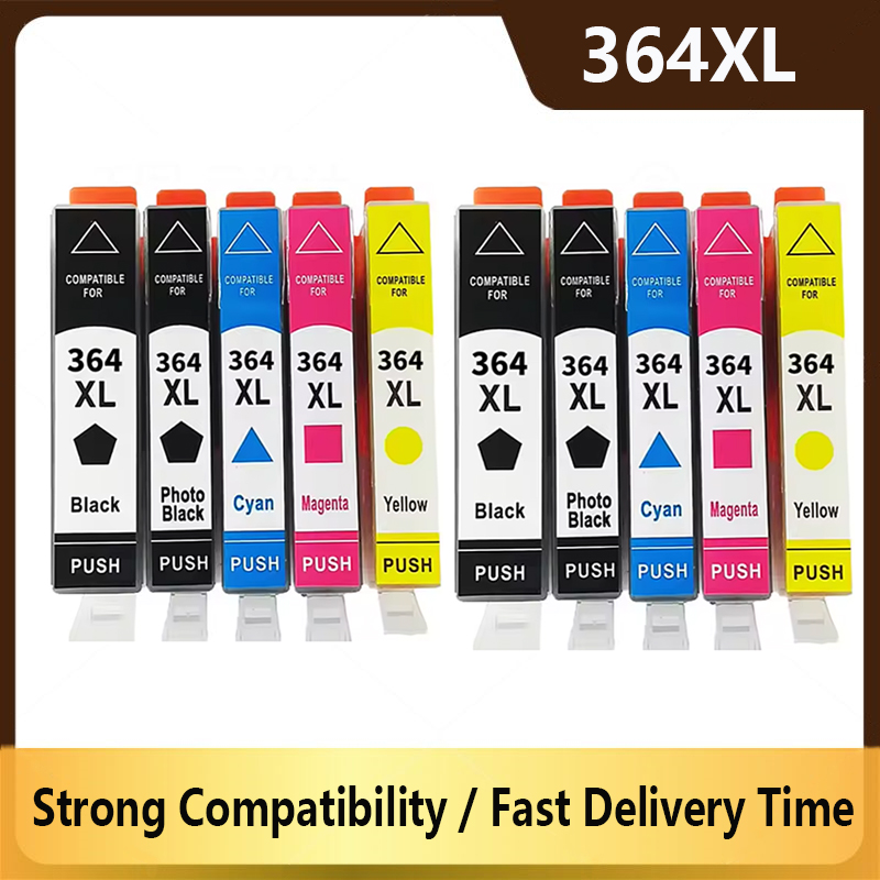 364XL 364 XL Cartucho de tinta compatível para HP364 para HP Photosmart 5520 5524 6510 6520 7510 B109 B110 B209 B210 C309 C310 C410