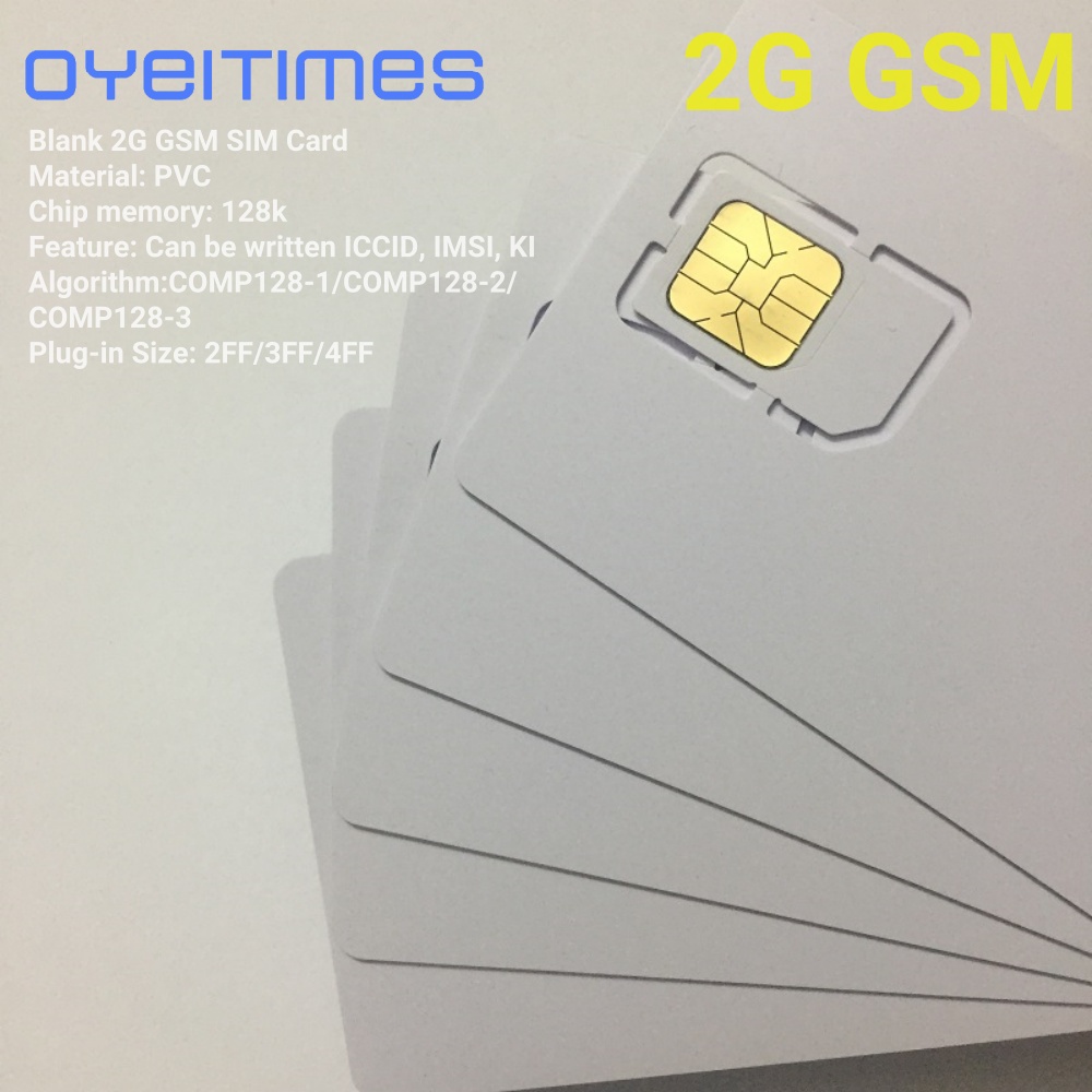 Tarjeta SIM OYEITIMES 2G GSM tarjeta SIM 2G en blanco tarjeta SIM GSM programable ICCID IMSI PIN PUK ADM KI COMP128 algoritmo sin OP/OPC