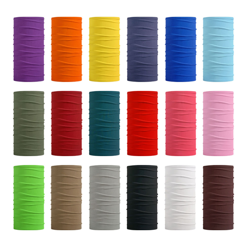 Bandanas de cor sólida sem costura das mulheres dos homens preto vermelho cinza bandana cachecol caminhadas pescoço gaiter acampamento ciclismo rosto capa balaclava