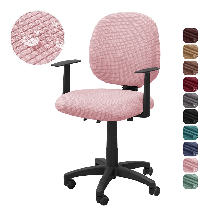 2 ชิ้น/เซ็ตกันน้ําสํานักงานเก้าอี้ Polar ขนแกะยืดเก้าอี้คอมพิวเตอร์ Slipcovers หมุน Gaming ฝาครอบที่นั่ง Protector