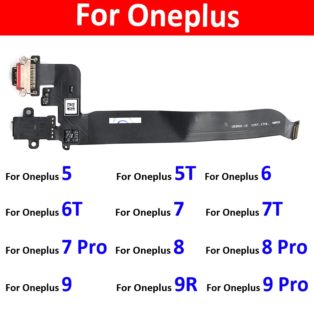 Neue USB Ladegerät Dock Connector Lade Port Mikrofon Flex Kabel Für Oneplus 5 5T 6 7 7T 8 8T 9 Pro 9R Nord N10 5G