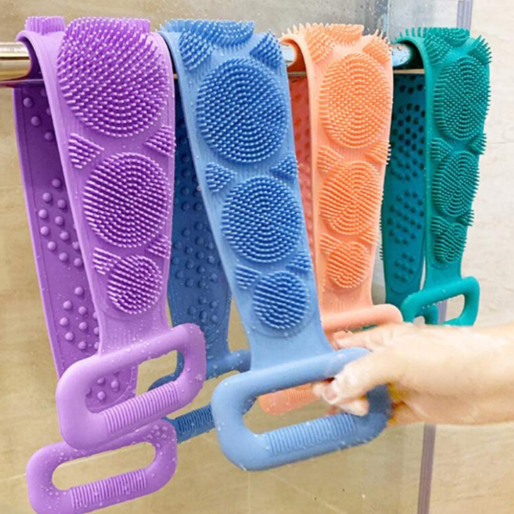 Esponja corporal, cepillos de silicona, toallas de baño, cepillos de limpieza extendidos