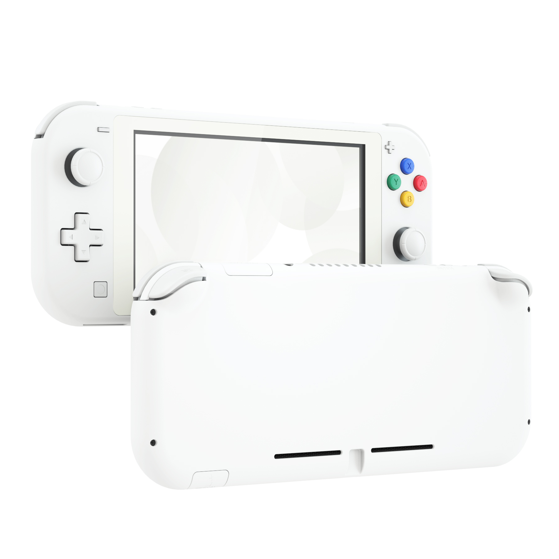 EXtremeRate custodia di ricambio per custodia di ricambio fai-da-te con protezione dello schermo per NS Switch Lite-bianco e verde Matcha