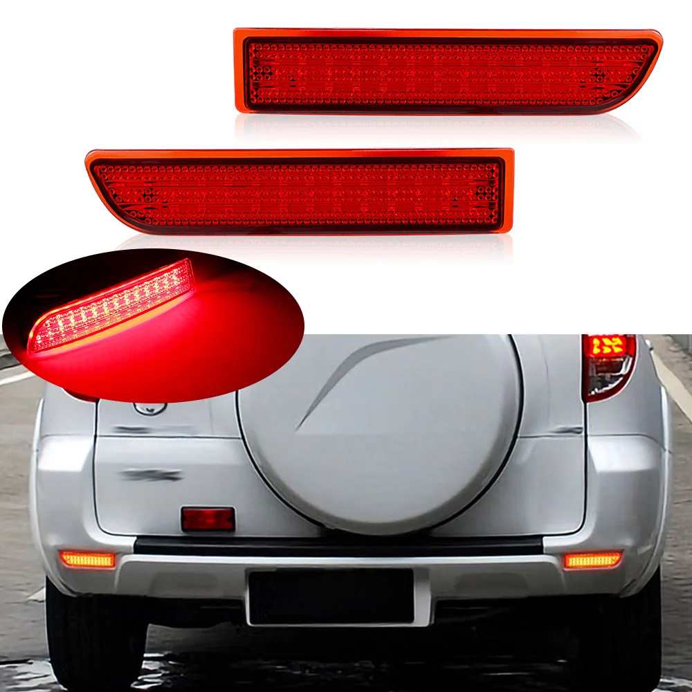 Enquêter arrière LED pour voiture, frein de stationnement, pare-chocs arrière, lampe réflecteur, Toyota Estima 2.4, Previa 06-12,Alphard BrosI, RAV4 06-12, 2 pièces