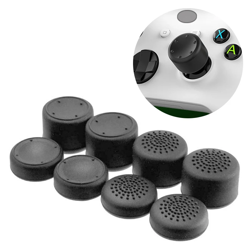 Xbox One/S/시리즈 X S/PS5/PS4/스위치 프로 게임 패드 교체 용 8pcs 컨트롤러 실리콘 아날로그 엄지 스틱 그립 캡