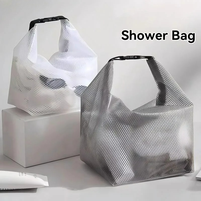 Tas Penyimpanan Tahan Air Genggam Tas Renang Portabel dengan Segel Kedap Udara Tas Cuci Kapasitas Besar Tas Tangan Kosmetik Pakaian Fitness