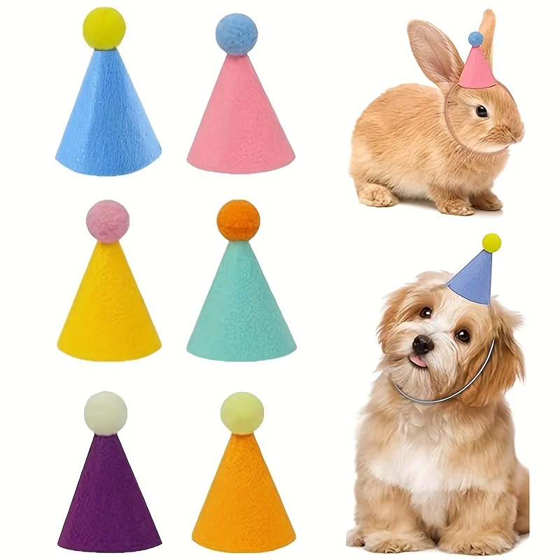 6pcs Mini Party Hats - Lightweight & Sturdy Cone Hats for Birthday, Wedding, Halloween, Christmas, New Year'S