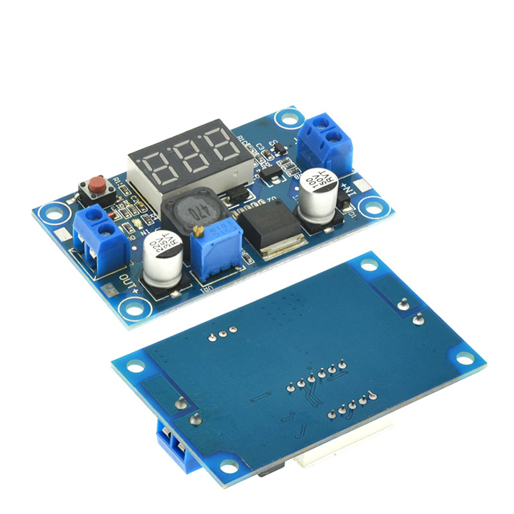 LM2596 DC DC Step Down Converter จอแสดงผล LED ตัวควบคุมแรงดันไฟฟ้า โวลต์มิเตอร์ 4.0~40 ถึง 1.3-37V อะแดปเตอร์บั๊ก ปรับแรงดันไฟฟ้าได้