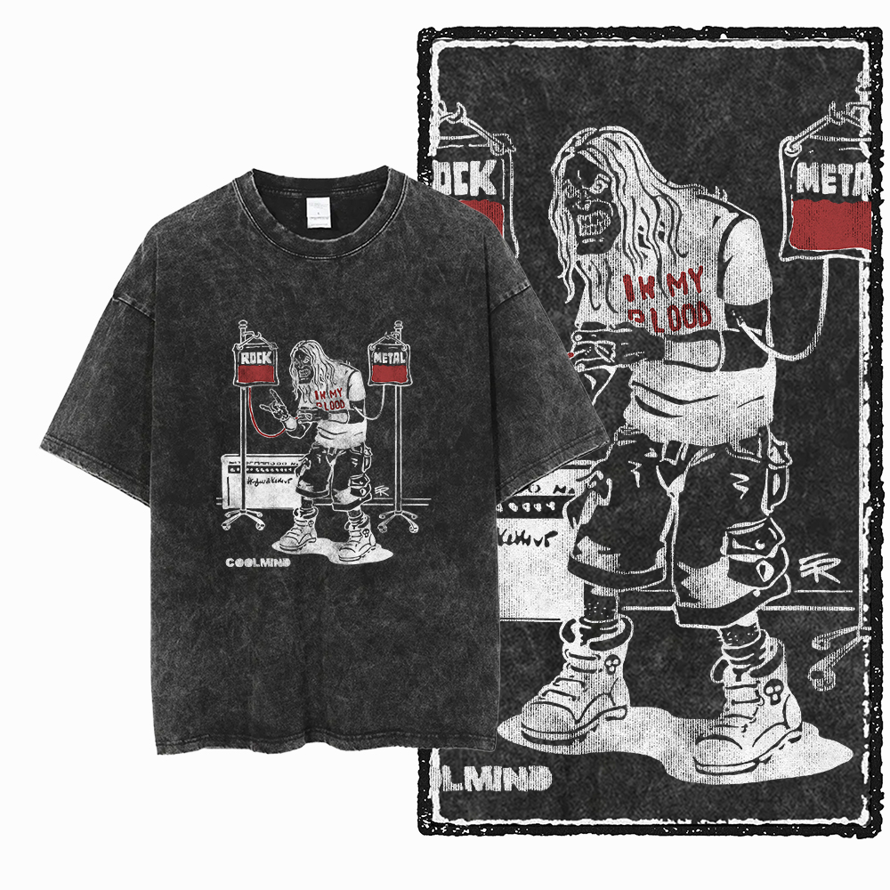 U6 100% algodón de gran tamaño lavado con ácido ropa informal con impresión Unisex camiseta Vintage Cool Vintage hombres camiseta Cool camiseta para hombres