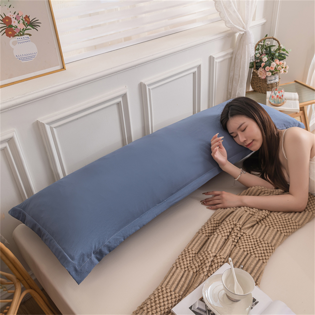Nueva funda de almohada de pareja agradable a la piel, funda de almohada larga de poliéster acogedora, funda de almohada de gran tamaño 120 150 180cm, funda de almohada para abrazar