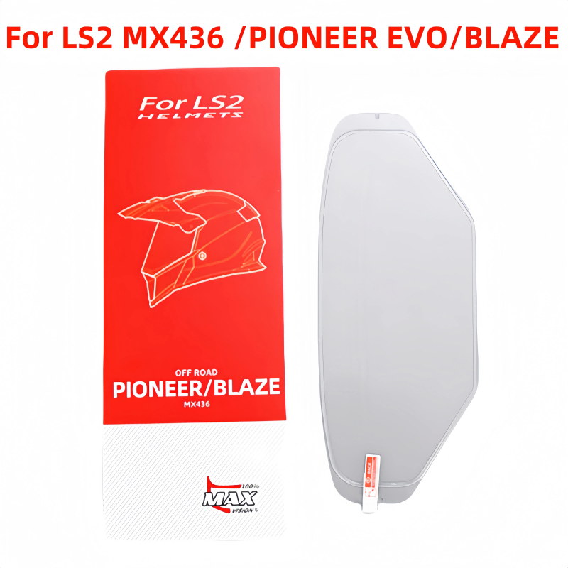 Filme antiembaçante mx436 para LS2 MX436 PIONEER EVO BLAZE capacete lente viseira transparente anti-nevoeiro remendo viseira inserções